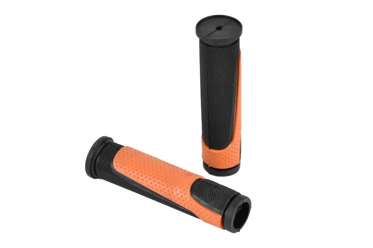 Грипсы MTB XH-G56B 125mm, резина,черно\оранжевые