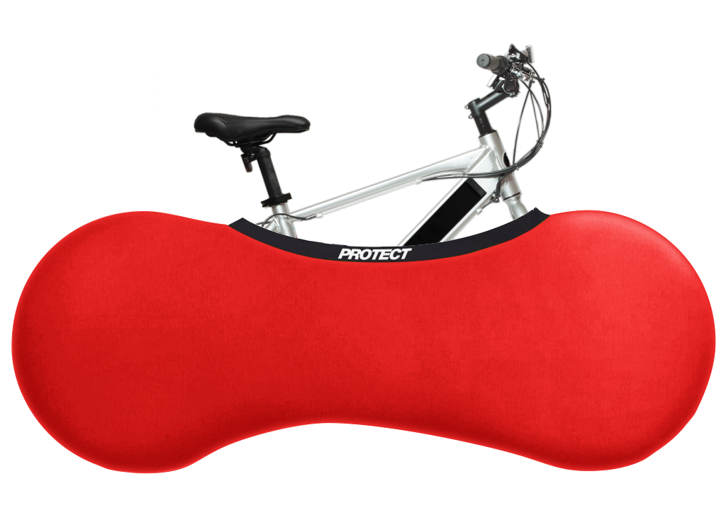 Чехол эластичный для велосипеда с колесами  24-29″, цвет красный, PROTECT