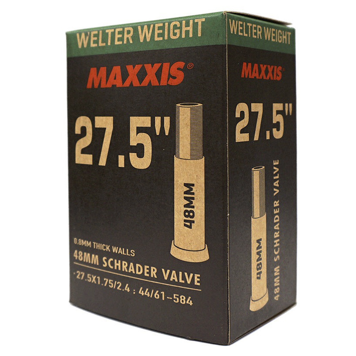 Камера 27.5", Maxxis 2022 Welter Weight 27.5X1.75/2.4 LSV48 Авто ниппель 0.8mm