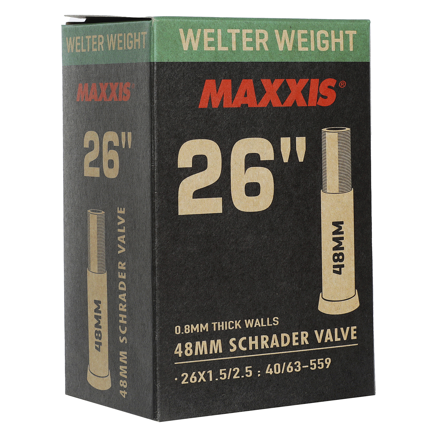 Камера 26", Maxxis 2022 Welter Weight 26X1.50/2.50 LSV Авто ниппель 48 0.8mm