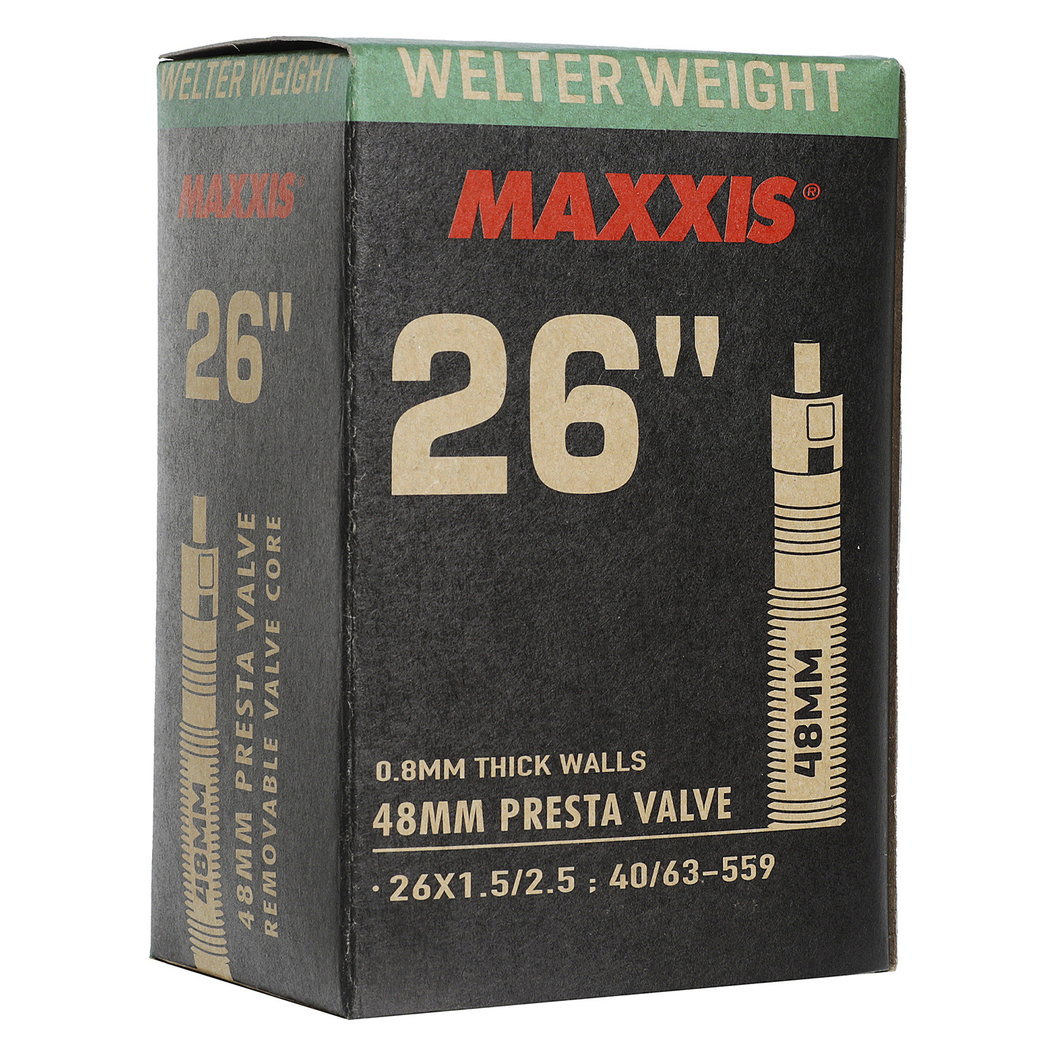 Камера 26", Maxxis 2022 Welter Weight 26X1.50/2.50 LFVSEP Вело ниппель 48 0.8mm