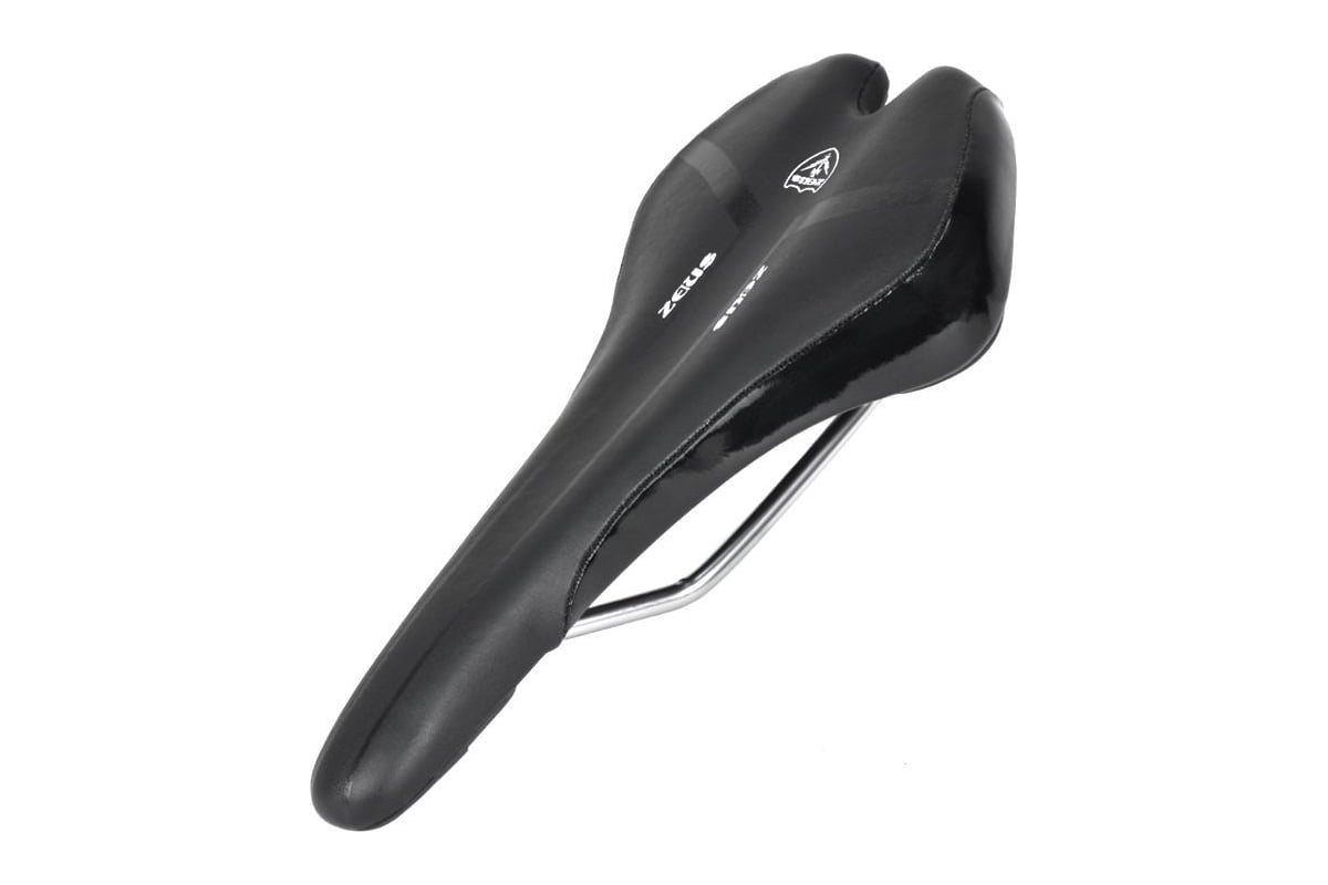 Седло ZEUS Z-1010 MTB Sport 280x143mmmm,рельсы сталь,анатомическое,черный\белый,295гр