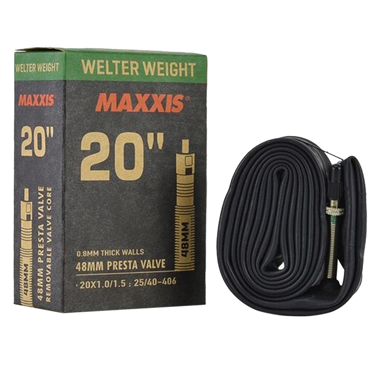 Камера 20", Maxxis 2023 Welter Weight 20X1.0/1.5 25/40-406 LFVSEP48 Вело ниппель 0.8mm