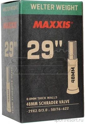 Камера 29", Maxxis 2023 Welter Weight 29X2.0/3.0 LSV48 Авто ниппель 0.8mm