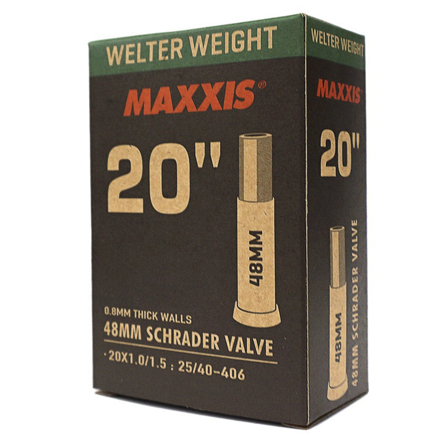 Камера 20", Maxxis 2023 Welter Weight 20X1.0/1.5 25/40-406 LSV48 Авто ниппель 0.8mm