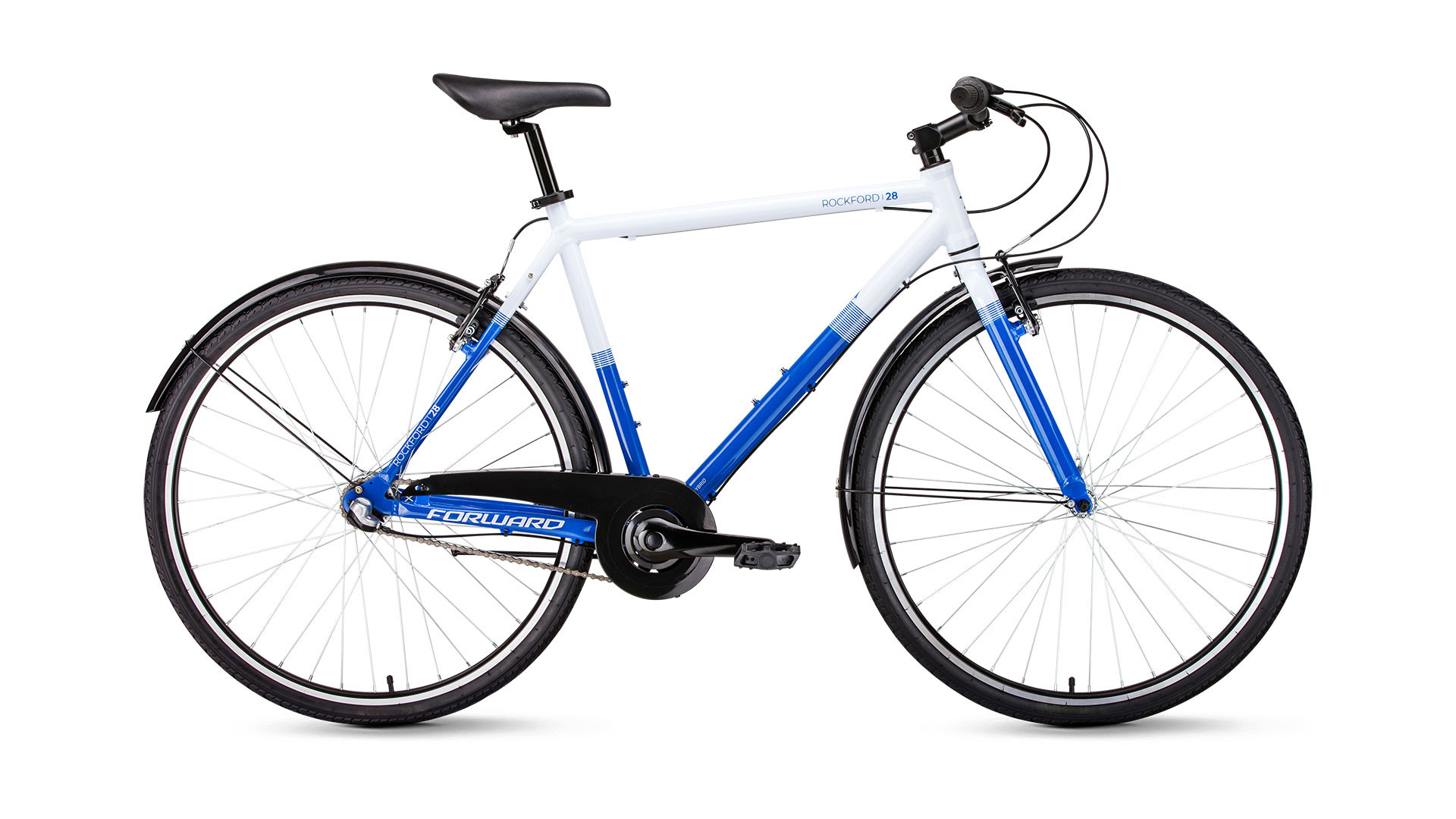 Велосипед 28" 540, FORWARD ROCKFORD белый/синий 2019