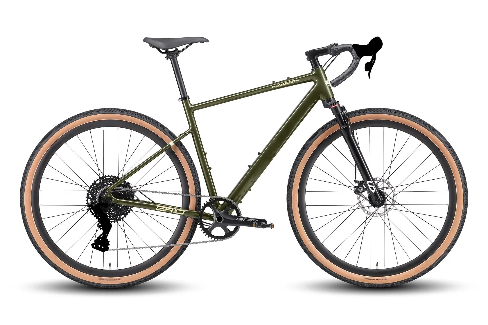 Велосипед 28" 530", HAGEN GR10 Ten Air L(530), 2025, зеленый хаки, металлик