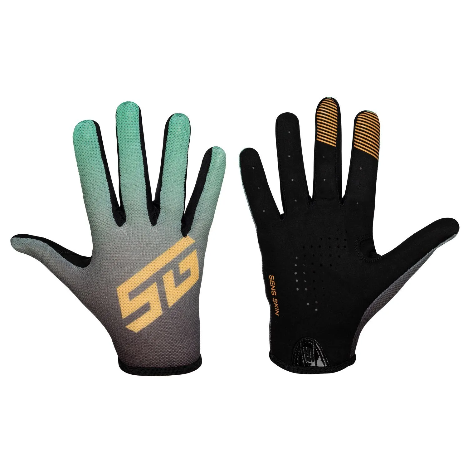 Перчатки полноразмерные STG Sens Skin, размер L, черный с зеленым