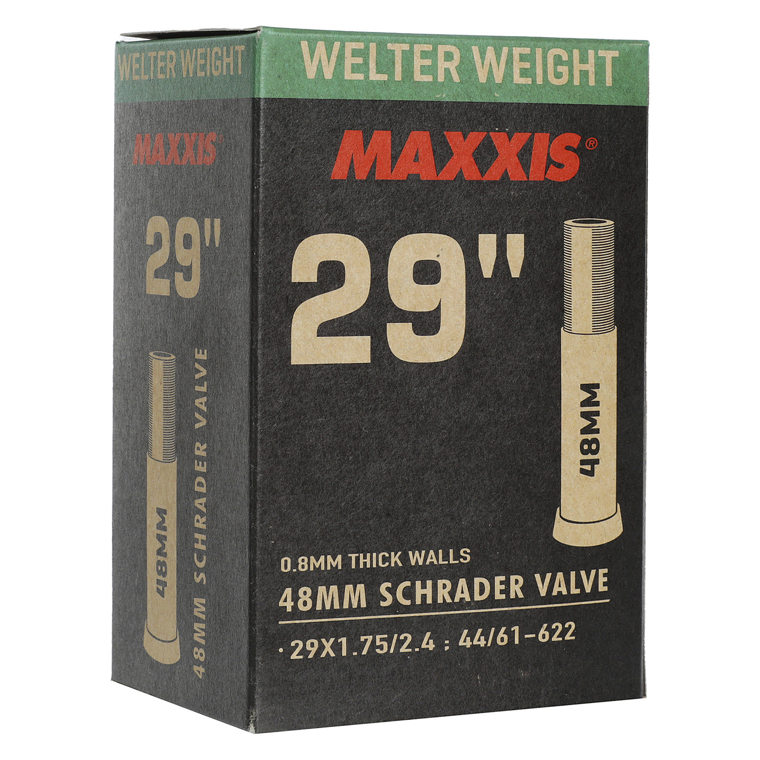 Камера 29", Maxxis 2022 Welter Weight 29X1.75/2.4 LSV48 Авто ниппель 0.8mm