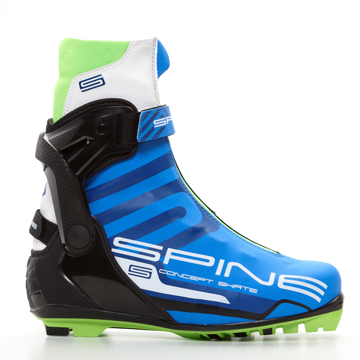 Лыжные ботинки SPINE NNN Concept Skate Pro 47р (синий/черный/салатовый)