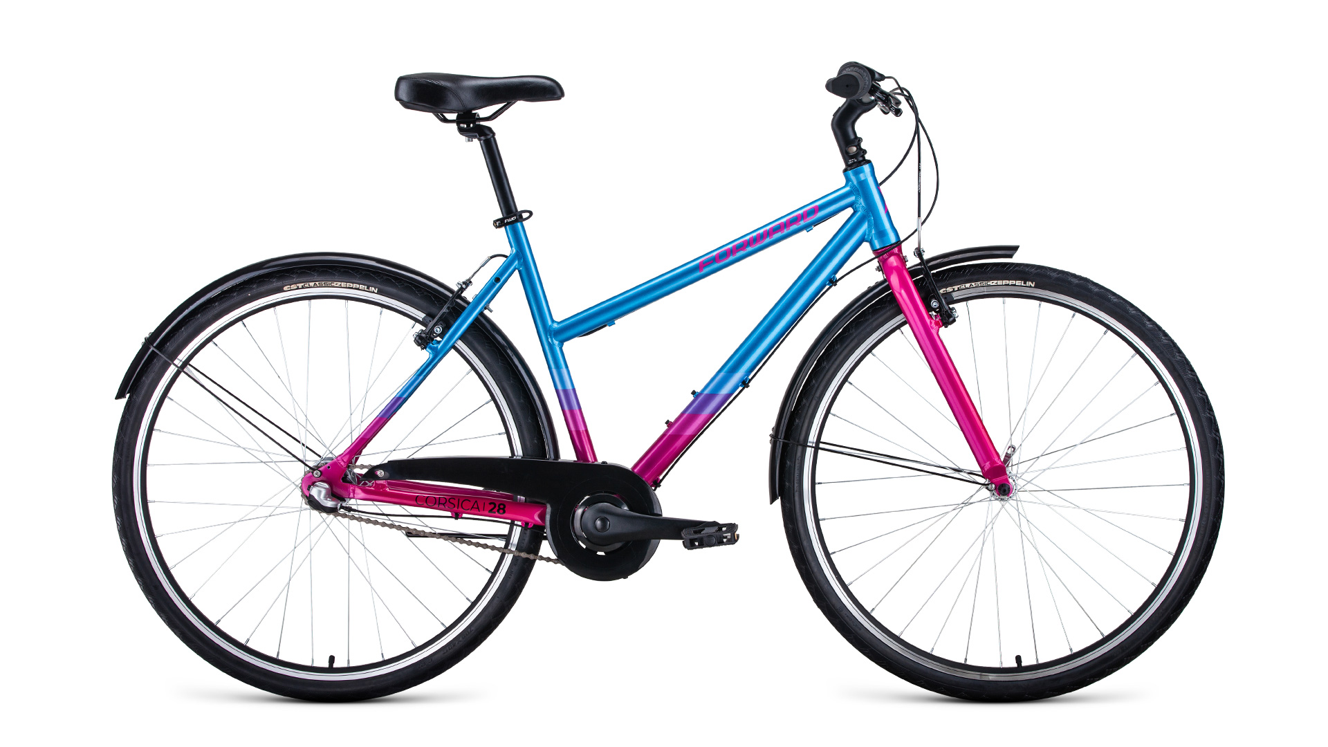 Велосипед 28" 500, FORWARD CORSICA голубой/розовый